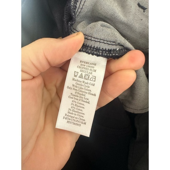 NWT Everlane cropped slim navy pant - Picture 10 of 10
